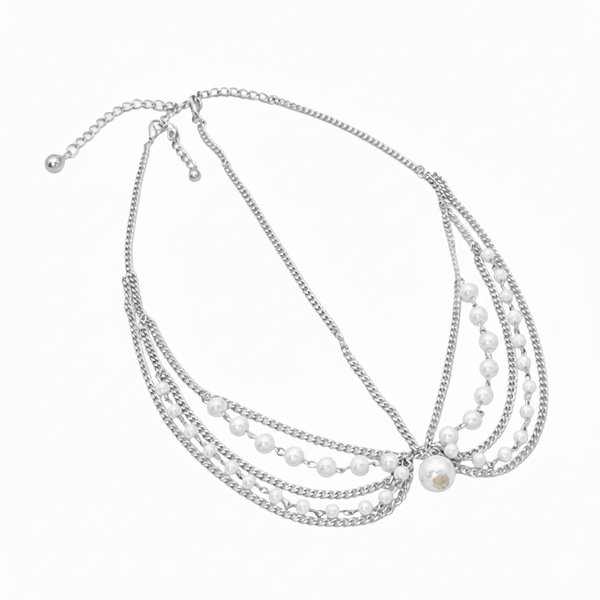 Pearl dangling boho head chain
