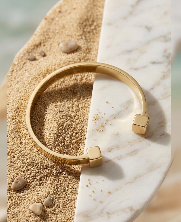 Cube Cuff Bracelet — Chunky Statement Jewelry