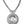 Load image into Gallery viewer, Silver necklace with a round pendant on a white background

