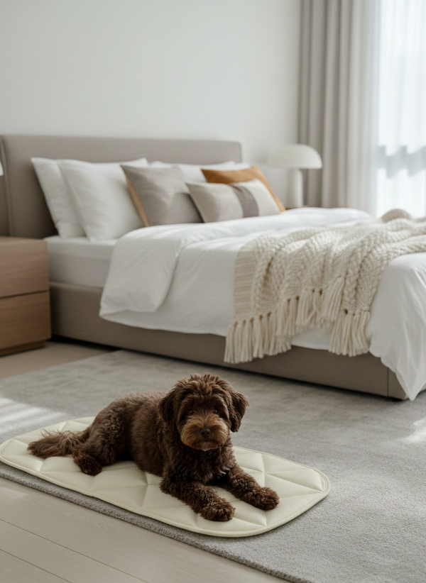 TRAVEL DOG BED | 16"x30" | Cream