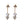 Load image into Gallery viewer, Pair of triangle-shaped earrings with gemstones on a white background
