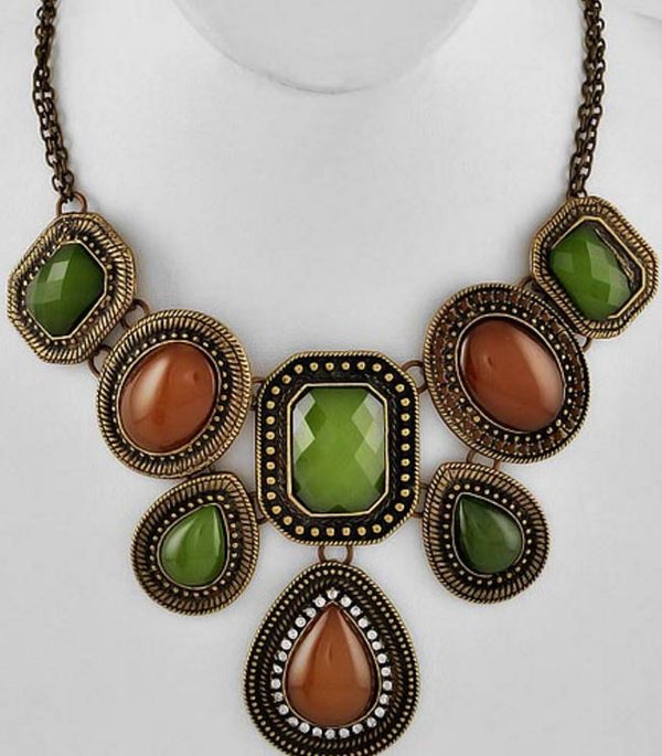 Rustic Harvest Statement Necklace