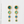 Load image into Gallery viewer, Gold earrings with green and blue gemstones on a white wooden background
