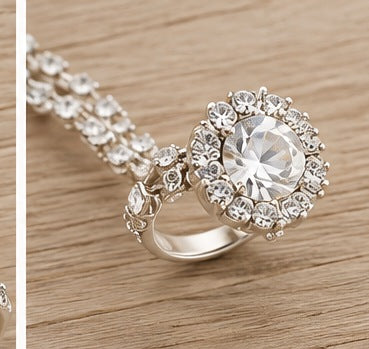 Crystal ring detail