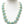 Charger l'image dans la galerie, A silver-toned statement necklace featuring large, round, light aqua-green faceted gemstones in a floral cluster setting, displayed on a white neck mannequin.
