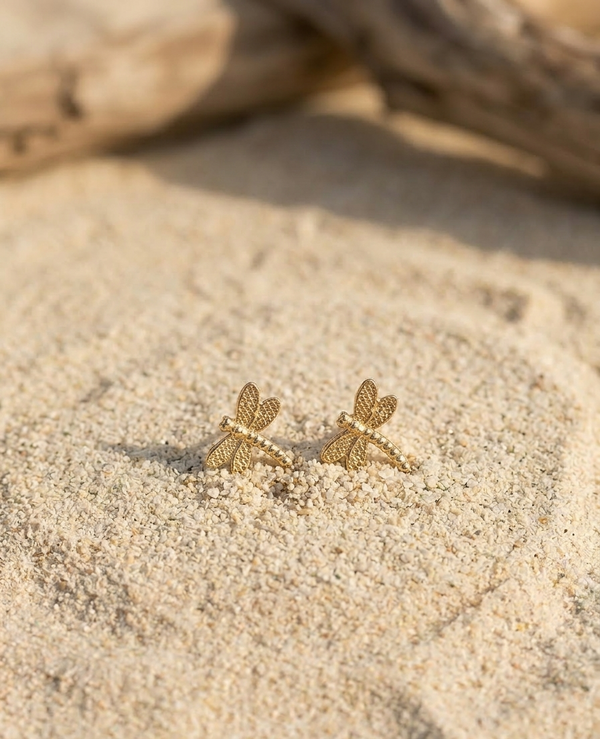 Mini Gold Firefly Earrings