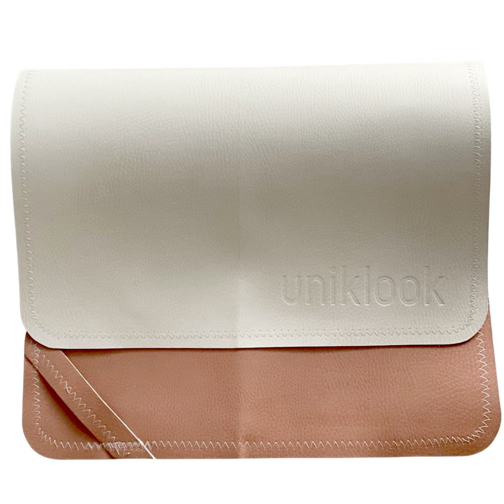 Foldable Computer Mat Ivory + Terra Petit double-sided 100% Vegan Leather computer Craft Mat ...