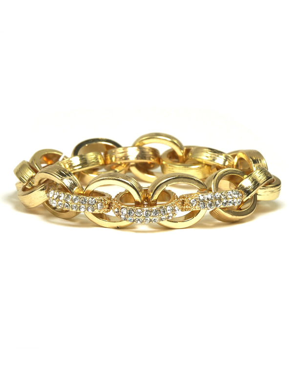 Chunky Oval Link Gold Chain Bracelet