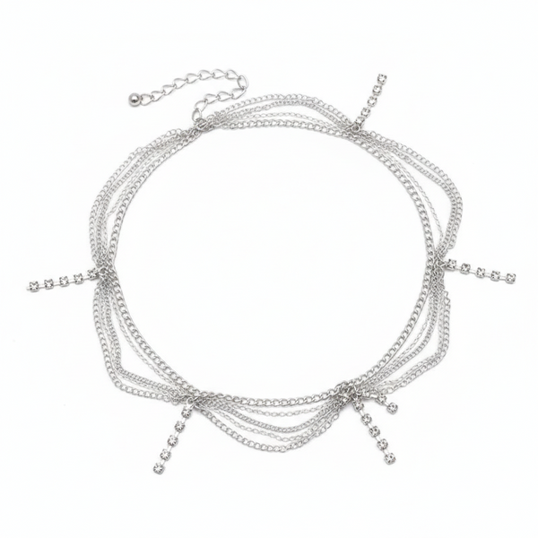Head Chain Silver Fringes