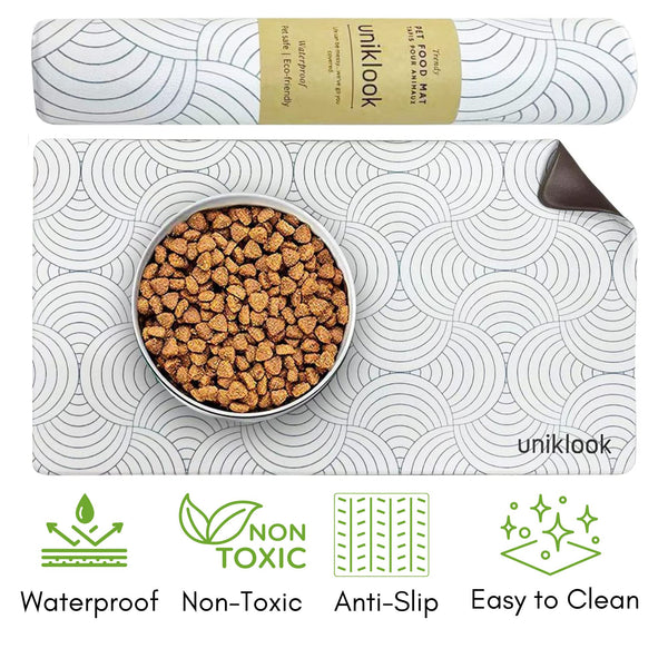 details feature for pet food mat
