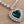 Charger l'image dans la galerie, Teal heart pendant angled close-up

