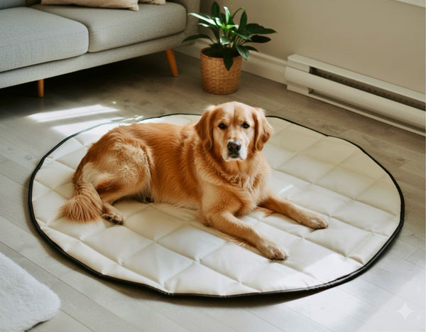 TRAVEL DOG BED | 47" | BLack +Cream
