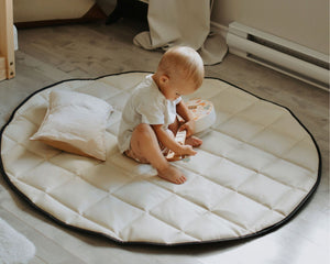 Uniklook Vegan Leather baby play mat black white double-sided