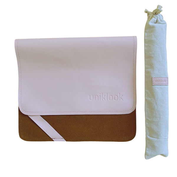 Tapis de cuir vegan reconstitué 14"x22" Rose
