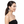 Load image into Gallery viewer, Woman wearing a black strapless dress and large pearl earrings on a white background
