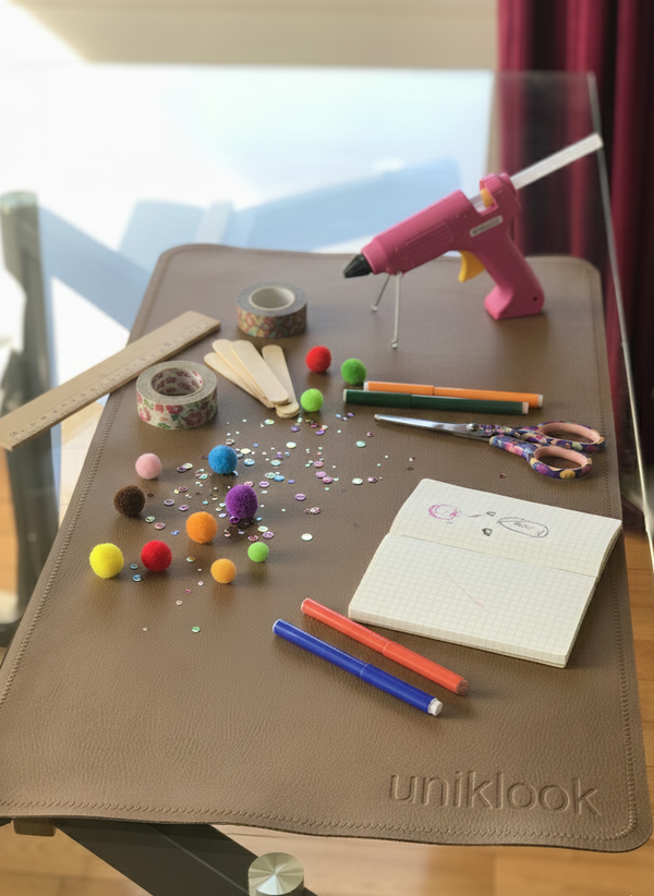 DESK MAT | 16"X30" | TAN + CLOUD