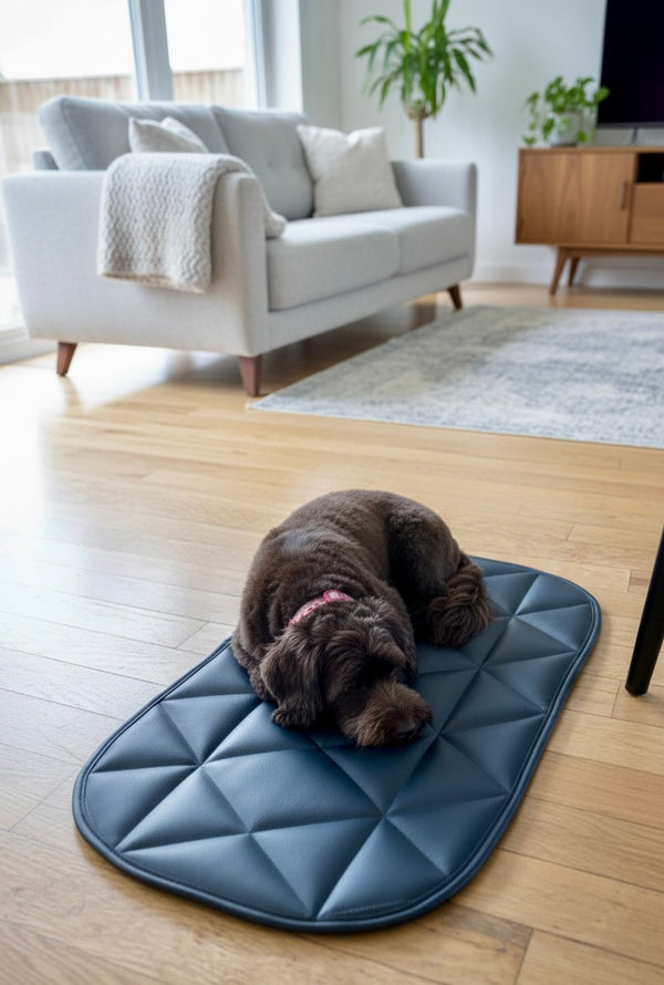 DOG TRAVEL BED | 16"x30" | Navy Blue