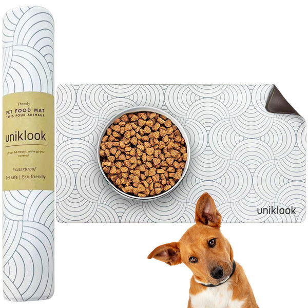 Smart pet food mat by Uniklook, Vegan Leather