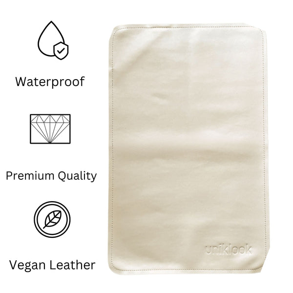 Tapis de cuir vegan reconstitué 14"x22" Blanc