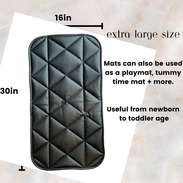 QUILTED MAT | 16"x30" | BLACK