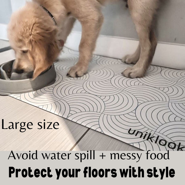 Dog using smart pet food mat