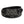 Load image into Gallery viewer, A black leather belt with a large ornate silver-tone buckle and silver studs, coiled on a neutral gray background.
