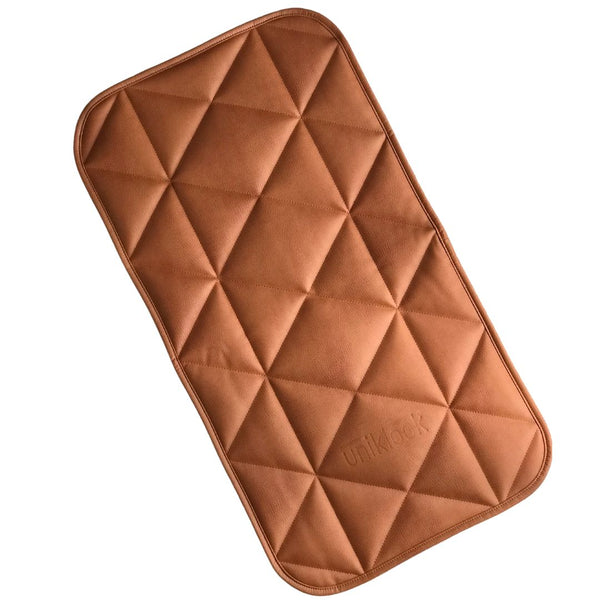 Pumpkin quilted Leather Mat 16"x30"