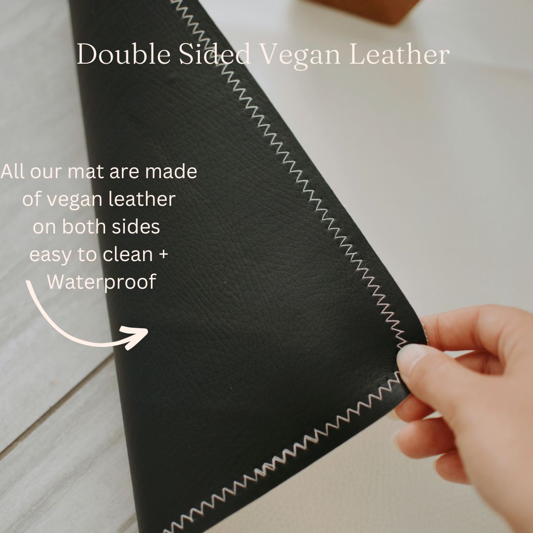 Highchair Mat For Floor Uniklook Vegan Leather Mat - 39x39 Inch ...