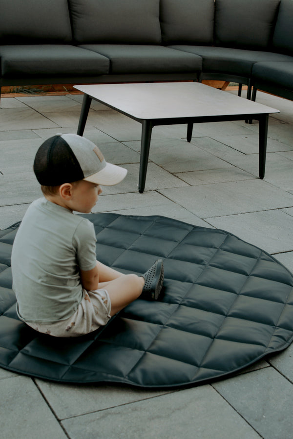 Tan + Cloud Padded Playmat Leather Mat