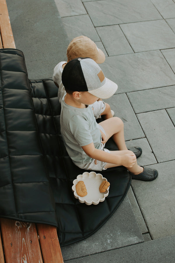 Tan + Cloud Padded Playmat Leather Mat