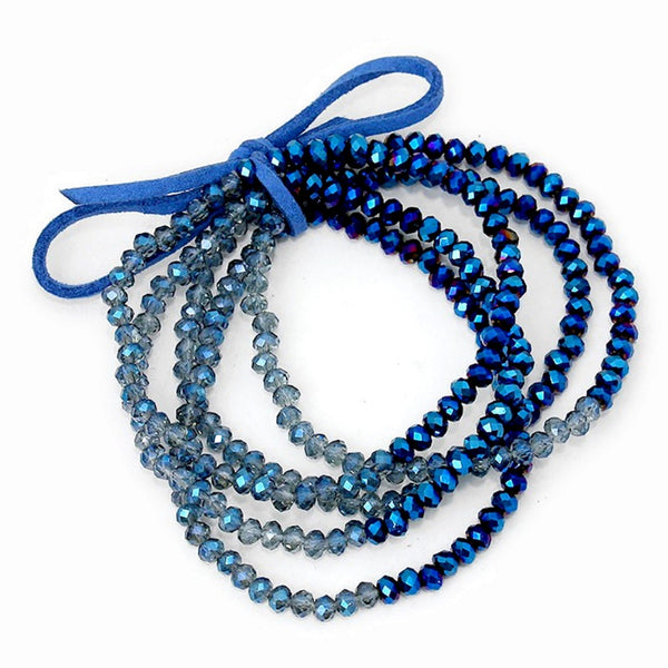 Bracelets rangs multiples bleu