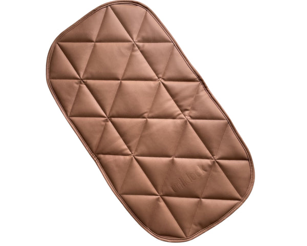 QUILTED LEATHER MAT | 16"X30" | WOOD