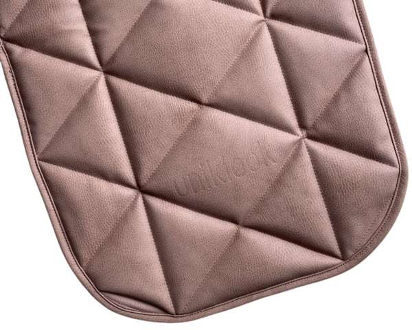 QUILTED LEATHER MAT | 16"X30" | BLUSH