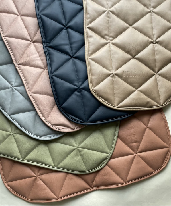 QUILTED LEATHER MAT | 16"X30" | MARINE