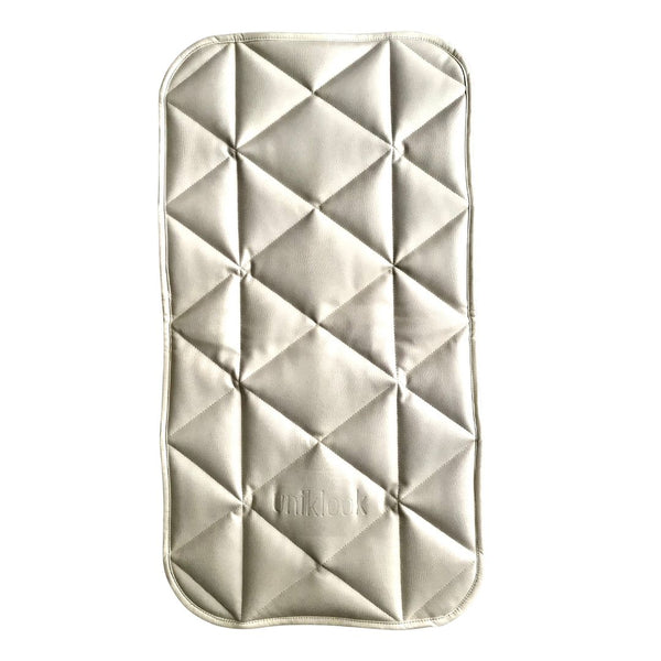 QUILTED LEATHER MAT | Ivory